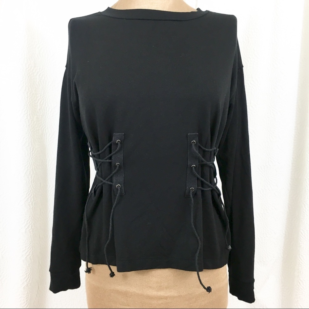 Calé long sleeve draw string top